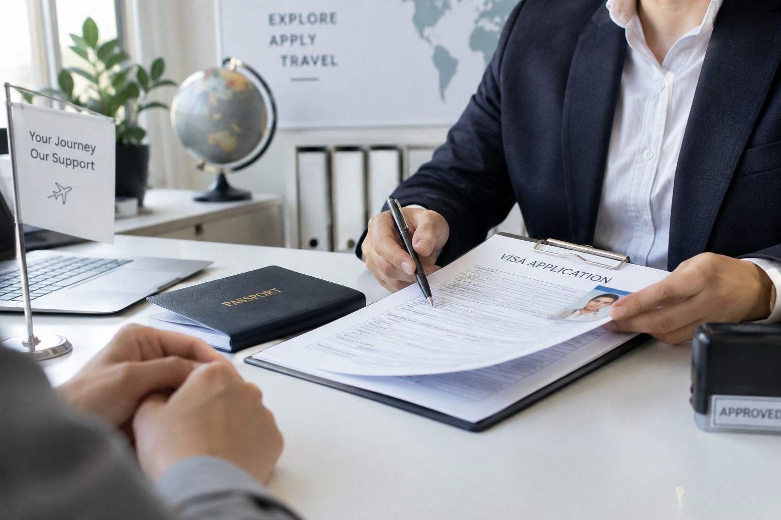 Indian tech couple reviewing documents together at home